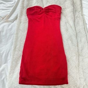 NWT Princess Polly Henriette Mini Dress Red Strapless